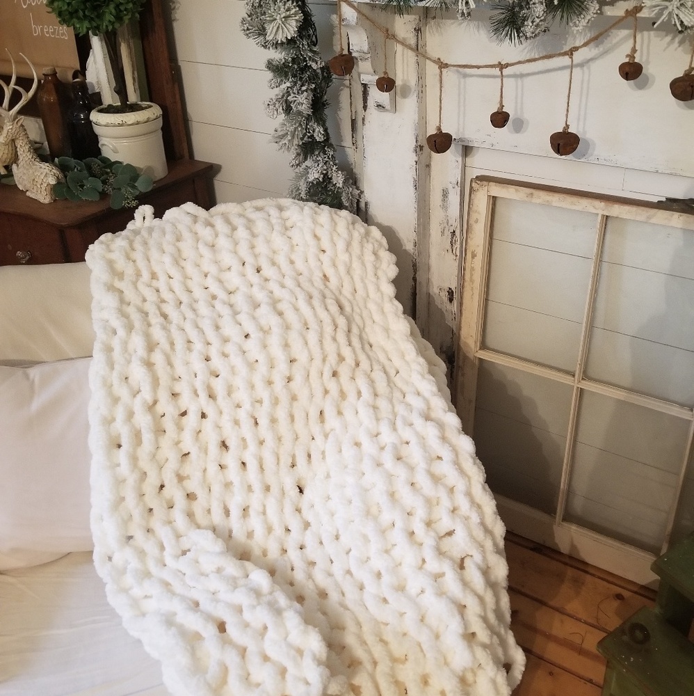 chunky knit blanket